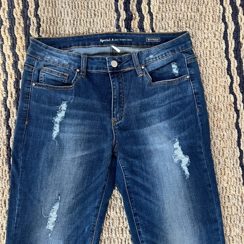 Special A brand Dark Blue Distressed Women's Jeans. Never worn. Size med. - Picture 3 of 5